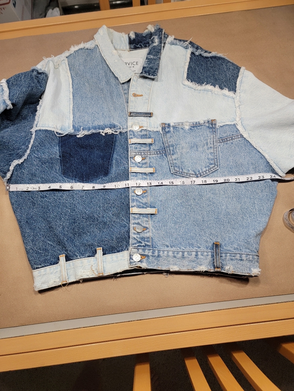 REVICE DENIM PATCHWORK JACKET - Picture 6 of 10